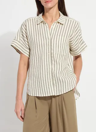 Lyss&eacute; Adley Linen Boxy Shirt