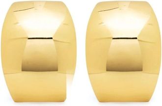 Federica Tosi Goudkleurige Ovale Oorbellen met Sluiting - Dames - Oorbellen - Geel - ONE Size - Accessoires