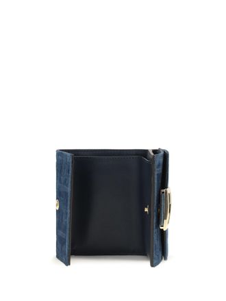 Fendi FF Monogram Jacquard Wallet - Blue