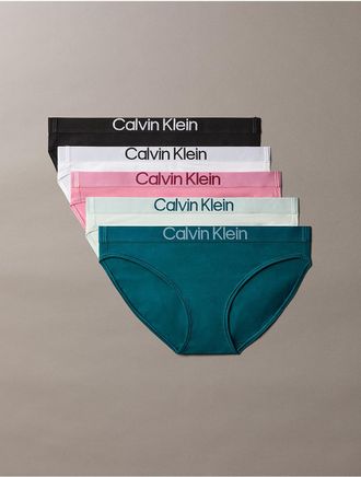 Calvin Klein Womens Maximum Cotton 5-Pack Bikini - Multi - XL