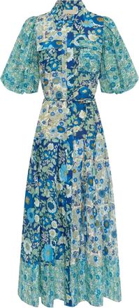 Alemais Abito lungo a fiori - Blu