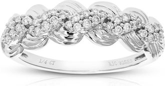 Vir Jewels 1/4 cttw Lab Grown Diamond Wedding Band in Sterling Silver For Women