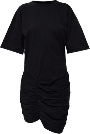 Balmain ruched-detail T-shirt dress - Black