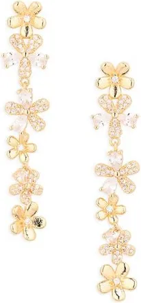 Cara Flower Linear Earrings in Gold at Nordstrom Rack