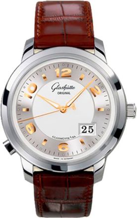 Glashütte Original PanoMaticCentral XL Automatic Silver Dial Ladies Watch 100-03-21-14-05
