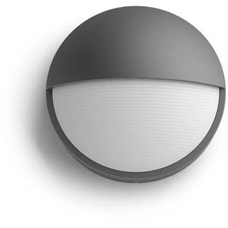 Philips Mygarden - Luminaria Led De Pared Para Exteriores, Di&aacute;metro 21 Cm, 2700 K, 6 W, Antracita 915005192801
