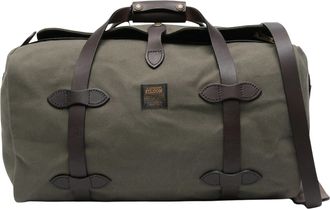 Filson Compact Rugged Twill Duffle With Leather Accents