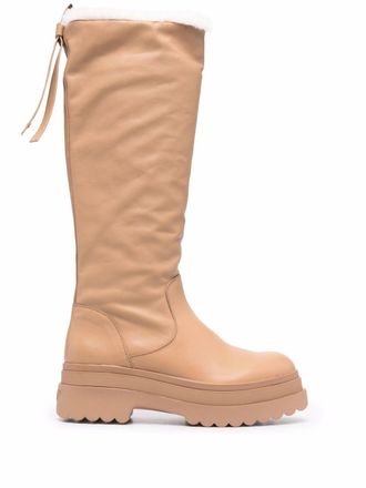 Red(v) Lye knee-length boots - Neutrals