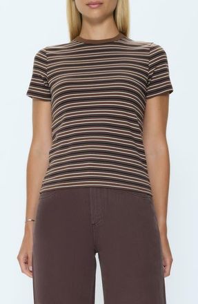 Pistola Denim Alba Cotton T-Shirt in Bruna Black Stripe at Nordstrom, Size X-Small