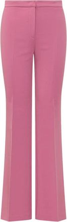 Pinko Edamame Broek - Dames - Wijde Broeken - Roze - M - Polyester - Broeken