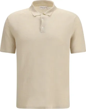 Roberto Collina Linen Polo Shirt - Beige