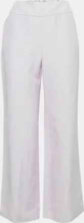 Armani Light Purple Crepe Wide-Leg Trousers