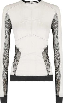 The Attico Long Sleeve Tops - Dames - Longsleeves - Wit - M - Tops