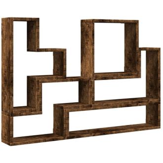 vidaXL Vidaxl - Estanter&iacute;a De Pared Madera Ingenier&iacute;a Roble Ahumado 96x12x64 Cm
