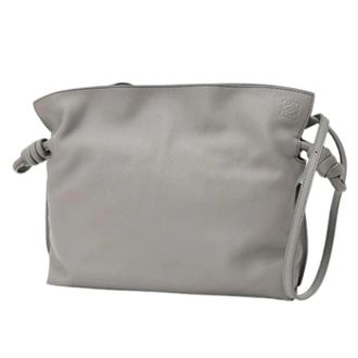 Loewe Pre-owned Schoudertas - Dames - Vintage Schoudertas - Grijs - ONE Size - Leer - Vintage