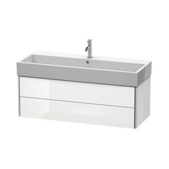 Duravit Duravit Xsquare Mueble De Pared 118.4x 46.0 Cm, 2 Cajones, Para Lavabo Vero Air 235012, Color (frente/cuerpo): Perla De Albaricoque Laca De Alto Brill