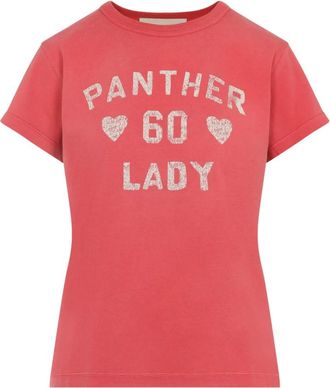 Valentino Rode T-shirt Klassieke Stijl - Dames - T-shirts - Rood - M - Katoen - Tops