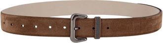 Brunello Cucinelli Su&egrave;de Riem met Monili Detail - Dames - Accessoires - Bruin - Maat: XS Su&egrave;de