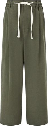 TOMBOY Broek met gesmockt detail - Groen