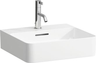 Laufen Laufen - Val Lavabo Con Enjuague Manual, 1 Agujero Para Grifo, Con