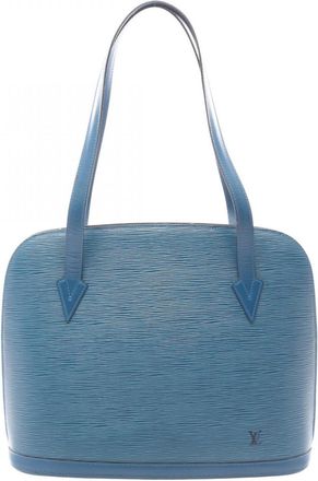 Louis Vuitton Blue Epi Leather Handbag Tote Bag (Pre-Owned)