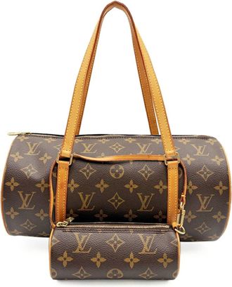 Louis Vuitton Monogram Brown Monogram Leather Boston Bag Tote Bag (Pre-Owned)