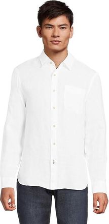 Faherty Laguna Linen Shirt Mens Clothing White : 2XL