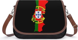 Generic Portugal Flag Map Small Womens Crossbody Bags Shoulder Handbag with Adjustable Strap for Travel