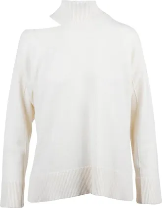 Alpha Studio Asymmetric Neckline Wool Pullover
