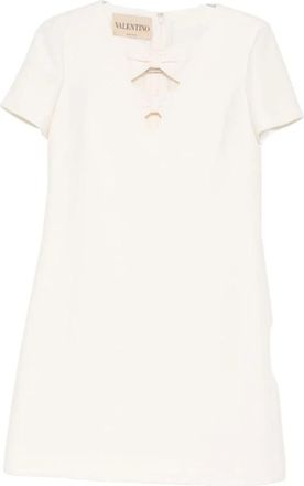 Valentino Short Dresses, female, White, Size: XS Wool and Silk Blend Short Dress