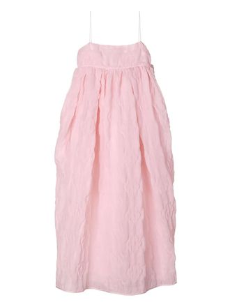 Cecilie Bahnsen Vilma matelassé bow dress - women - Cotton/Polyamide/Polyester/Viscose/Polyester - 14 - Pink
