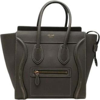 Celine Pre-owned Micro Luggage Tote - Dames - Vintage Handtas - Grijs - ONE Size - Leer - Vintage