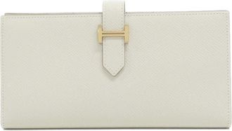 Herm&egrave;s White Epsom Leather Long Wallet (Bi-Fold) (Pre-Owned)