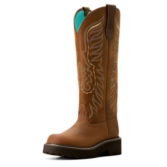 Ariat Womens Tallbaby Western Boots in Sassy Brown, B Medium Width, Size 3, by Ariat