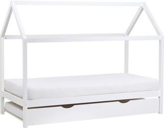 Beliani Beliani - Letto a scomparsa Kids House in legno di pino ue misura singola 90 x 200 cm con base a doghe Bianco Crillon