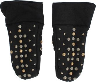 Dolce & Gabbana Casual Polshandschoenen - Dames - Handschoenen - Zwart - ONE Size - Wol - Accessoires