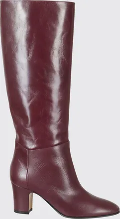 Alberta Ferretti Stivali al ginocchio in pelle liscia con tacco medio