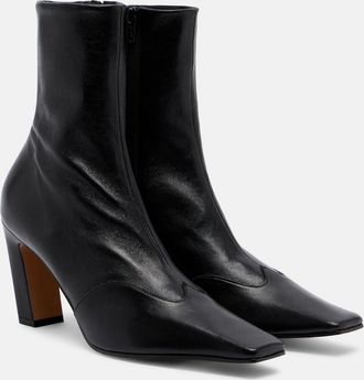 Khaite Nevada leather ankle boots