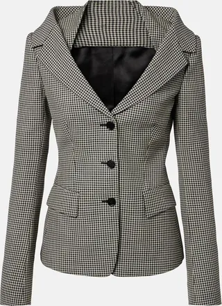 Alexander McQueen Gingham layered blazer