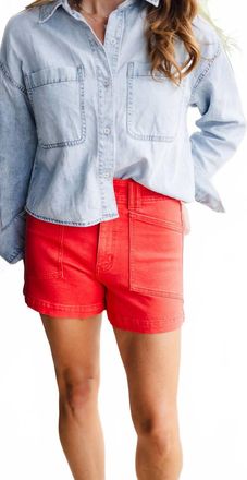 Daze Valley Girl High Rise Shorts In Cherry