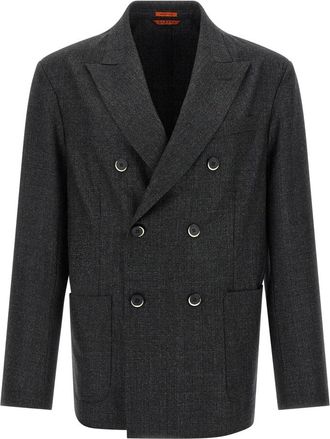 Barena Doria Double-Breasted Wool Blazer - Heren - Blazers - Grijs - M - Wol - Jassen