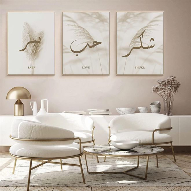 Railonch 3er Poster Set, Beige Pampas Bilder, Ohne Rahmen, Moderne Bilder, Bilderwand,Wohnzimmer Deko (50x70cm) ab 30,99 €
