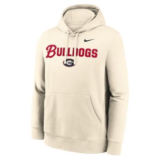 Nike Georgia Primetime Club Nike Mens College Pullover Hoodie in Brown | NKDK15ANGB-TTC