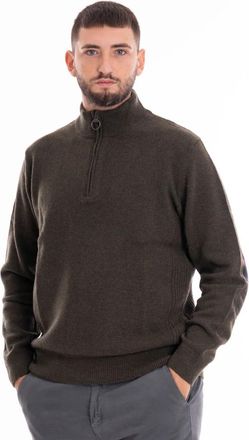 Barbour Heren Half-Zip Trui - Heren - Coltruien - Groen - L - Truien & Vesten