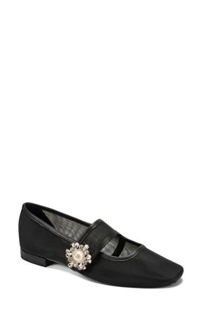 Karl Lagerfeld Sabelle Mary Jane Flat in Black at Nordstrom, Size 6.5
