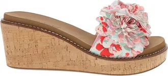 Corkys Footwear Womens Wildflower Wedge Sandal In Pink Multi