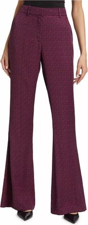 Derek Lam Cami High Rise Flare Pants In Bordelaise