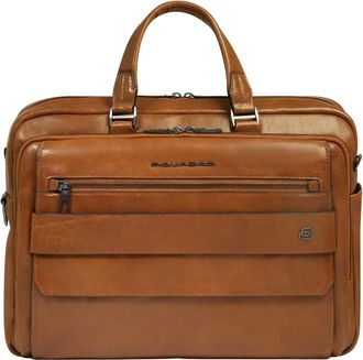 Piquadro Tassen, Heren, Beige, ONE Size, Katoen, Personaliseerbare Laptop Tas 15,6
