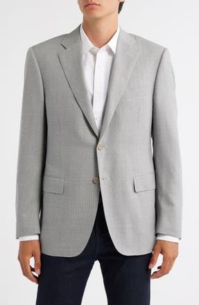 Canali Siena Regular Fit Impeccable Super 130s Wool Suit Jacket in Light Grey at Nordstrom Rack, Size 46 Us / 58 Eu Long