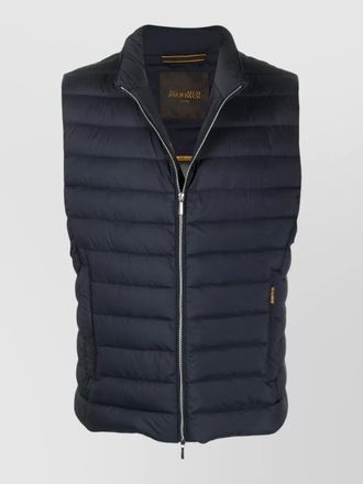 Moorer high neck sleeveless padded mens coat